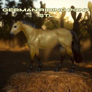 German Riding Pony STL – Realistic Sport Pony 3D Print Model for Collectors & Customizers