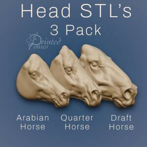 5 Essential Horse Head STL Pack